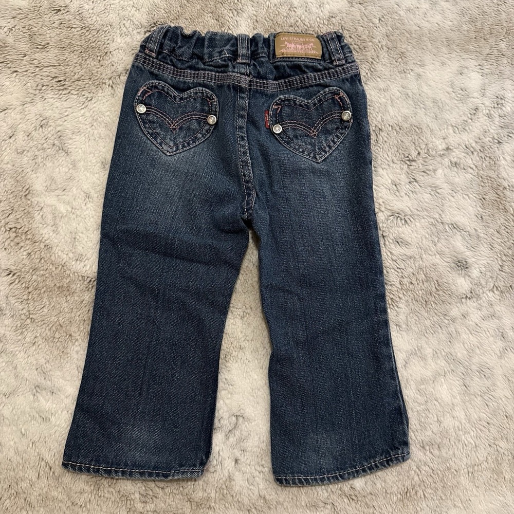 Levi's Baby Jeans With Heart Pockets Size 18 Months